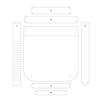 Ochranný štít 3mk maska ​​obličejový štít Ochranná přilba