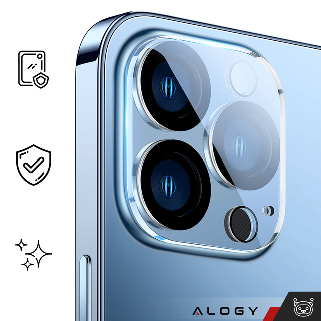 2x Camera lens glass for iPhone 15 Pro / 15 Pro Max Alogy lens clear transparent