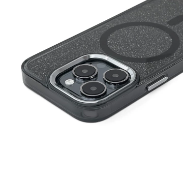 Etui Wozinsky Glitter MagSafe do Samsung Galaxy S24 FE Czarny Brokat