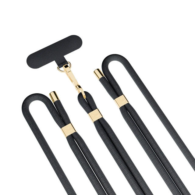 Universal smartphone lanyard 3mk EasyClip Elite Black (Gold)
