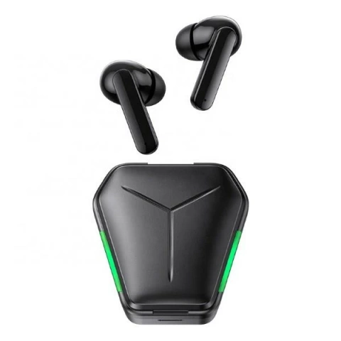 Bluetooth 5.0 slúchadlá Séria USAMS TWS JY Herné bezdrôtové slúchadlá čierna/čierna BHUJY01