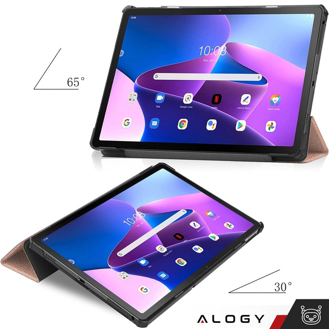 Pouzdro na tablet Lenovo Tab M10 FHD Plus 10.6 3 GEN 3RD 3gen 2023 TB-125FU / TB-128FU pouzdro obal knihy růžové zlato sklo