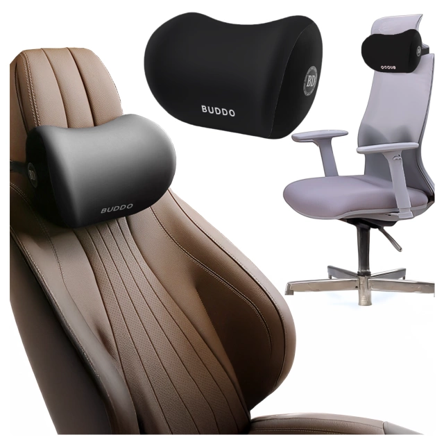 Alogy Car Pillow Headrest Memory Foam Black