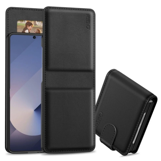 Etui Portfelowe Galaxy Z Flip 7 Tech-Protect Wallet Czarny