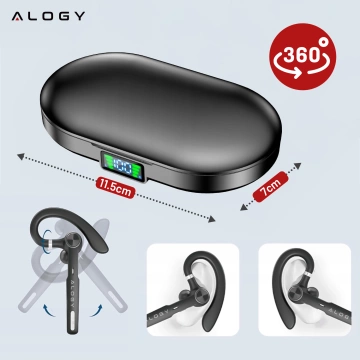 Wireless headset for Bluetooth 4.0 calls car headset with display V8 Black