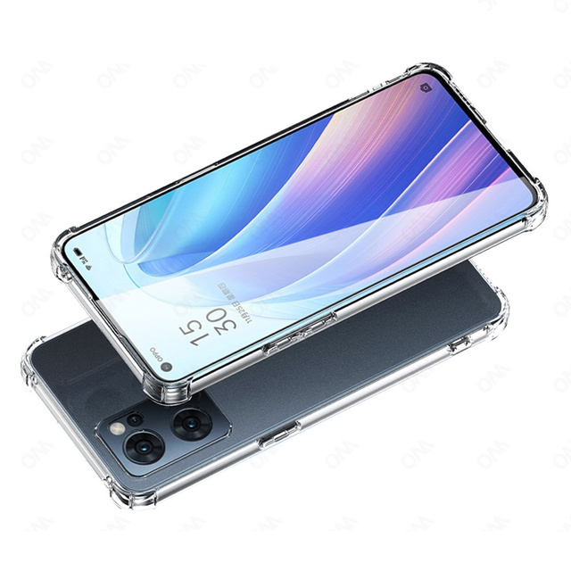 Silikonowe etui pancerne ShockProof Alogy do Oppo Reno7 5G Global Przezroczyste
