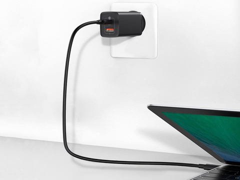 Rýchla nabíjačka Baseus GaN2 Lite USB USB-C 65W EÚ čierna