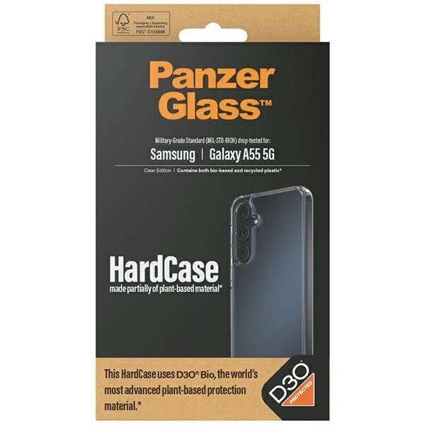 Чохол для Samsung Galaxy A55 5G PanzerGlass HardCase D3O Clear