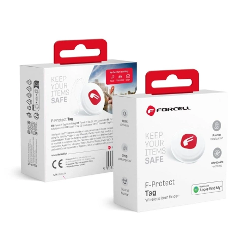 Lokátor kľúčov/opaskov MFI Forcell F-Tag F01 biely
