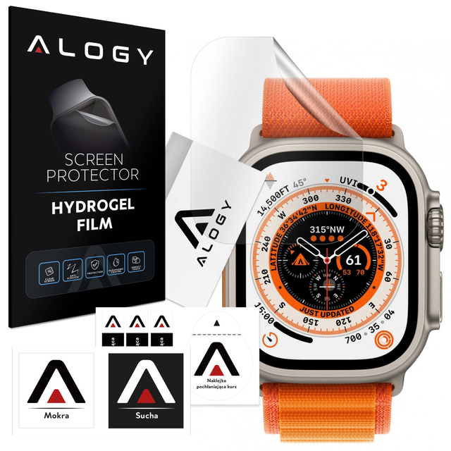 2x ochranná fólia Alogy Hydrogel Smartwatch pre Apple Watch Ultra 49 mm