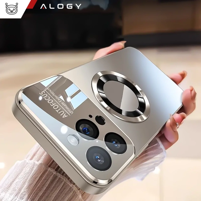Puzdro Alogy MagSafe LuxeShield™ pre Apple iPhone 16 Pro Max s ochranou šošovky MagSafe Titanium