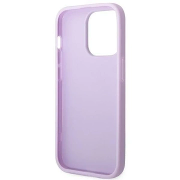 Puzdro Guess GUHCP14LPSASBPU pre Apple iPhone 14 Pro 6,1" fialový/fialový Saffiano remienok
