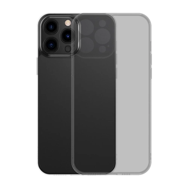 Чохол-накладка Baseus матове скло для iphone 13 pro hard cover with gel frame black (arws000401)