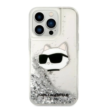 Etui Karl Lagerfeld KLHCP14LLNCHCS pre iPhone 14 Pro 6,1" pevné puzdro s trblietavou chupetovou hlavou