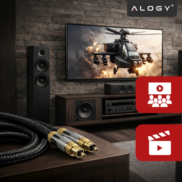 Оптичний цифровий кабель Alogy 6.0мм Audio TV PC кабель 3м