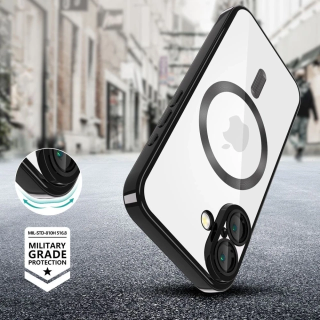 Puzdro pre iPhone 16e Tech-Protect MagFlex MagSafe Shiny Black