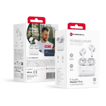 Bezdrátová sluchátka do uší Forcell F-Audio TWS Master Pro, bílá