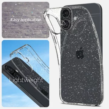 iPhone 16 Case Spigen Liquid Crystal Protective Phone Case Glitter Crystal