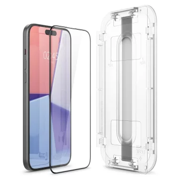 Tvrzené sklo Spigen Glas.tR "EZ Fit" FC 2-Pack pro iPhone 15 Black