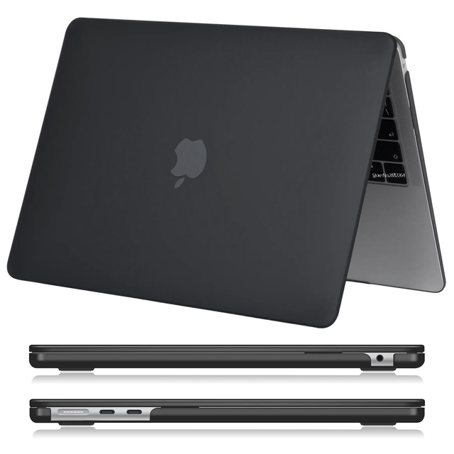 Etui do Macbook Air 15 M2 2023 / M3 2024 (A2941,A3114)  Case obudowa pokrowiec matowe Alogy Hard Cover Czarne