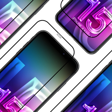 Skleněná čočka pouzdra pro iPhone 15 Set 3mk Comfort Set 4v1 tvrzená čočka pouzdra