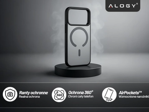 Alogy 3in1 Case Pack™ – Schwarze MagSafe Hybrid-Hülle mit 2 Displayschutzfolien aus gehärtetem Glas für Apple iPhone 17 Pro Max