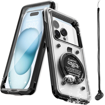 Vodotěsné IPX68 vodotěsné pouzdro univerzální pro telefon do 6,9 palce Pouzdro na vodu Alogy Lanyard Black