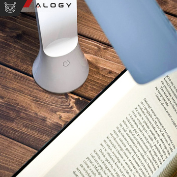 Alogy Weiß 2-in-1-LED-Schreibtisch-Nachtlampe, Taschenlampe, kabellose Touch-Lampe, 3 Modi, Lichtanpassung