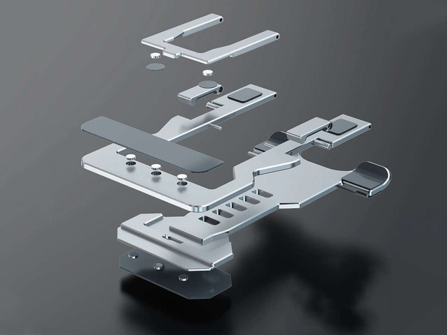 Регульована підставка для телефону Alogy Складна настільна підставка срібляста
