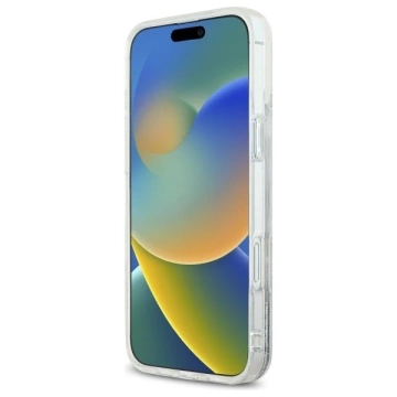 Etui Karl Lagerfeld pro iPhone 16 Plus 6,7" Magsafe Hardcase Transparentní tekuté třpytky Karl Head