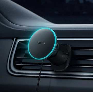 Автомобільний тримач Baseus CW01 для iPhone з індуктивним зарядним пристроєм 15W для вентиляційного отвору - чорний
