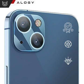 2x Camera lens glass for iPhone 15 / 15 Plus Alogy lens clear transparent