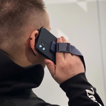 Чохол мотузковий Гелевий чохол на ланцюжку сумка шнурок iPhone 12 Pro світло-блакитний