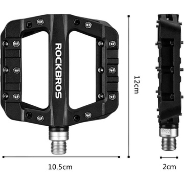 Pedále na bicykel RockBros 2017-12CBK platforma nylon Black