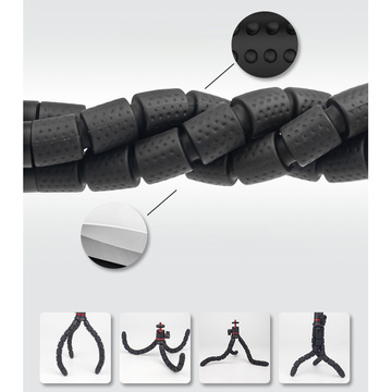 Flexibilní mini stativ pro fotografie, flexibilní stativ pro fotoaparát, telefon, 1/4" Stativ Chobotnice, černý držák telefonu