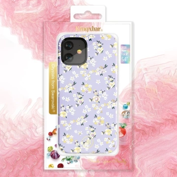 Kingxbar Blossom Hülle verziert mit originalen Swarovski-Kristallen iPhone 12 mini mehrfarbig (Gardenia)