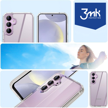 Hülle für Samsung Galaxy S24 Plus 3mk Armor Case Klares Gehäuse gepanzerte Rückseite transparent