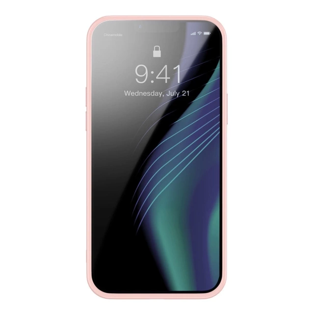 Baseus Crystal Phone Case gepanzerte Hülle für iPhone 13 Pro mit Gelrahmen Pink (ARJT001004)