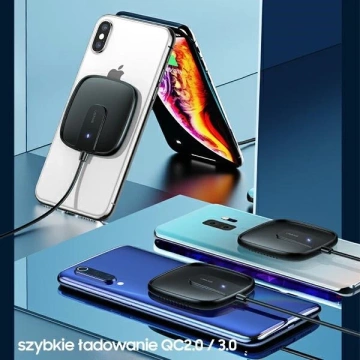 Індукційний зарядний пристрій USAMS US-CD159 magnetic W1 15W Extra-thin iPhone 12 series white/white CD159DZ02
