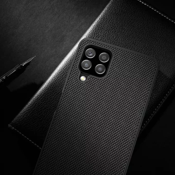 Nillkin Textured Case Odolné vystužené puzdro s gélovým rámom a nylonom na zadnej strane pre Samsung Galaxy A22 4G čierne
