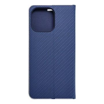 Чохол-кобура LUNA Book Carbon для Apple iPhone 15 Pro Max синій