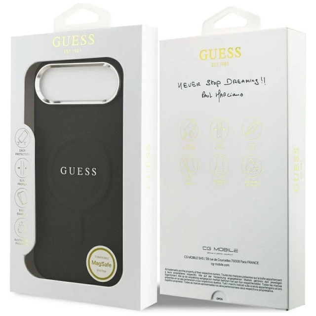 Etui Guess Classic Logo MagSafe na iPhone 17 Air - Czarny