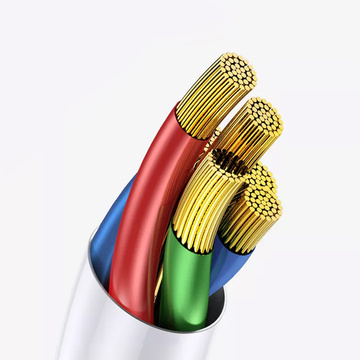 Kabel USB do USB-C Typ C Denmen D01T Fast Charge 2,4A 1m Bílá