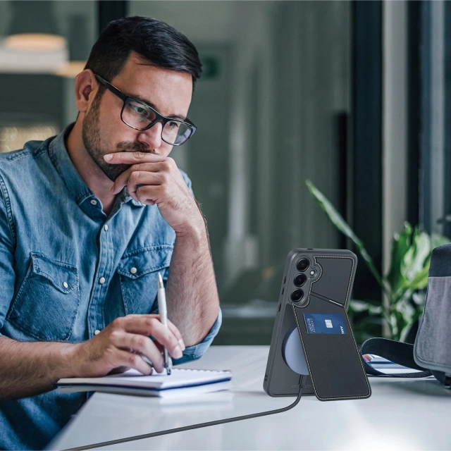 Etui Portfelowe do Samsung Galaxy S25 Dux Ducis Rafi II Czarny