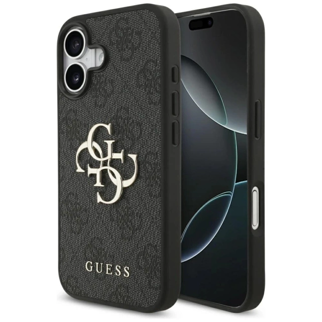Etui Guess Hardcase 4G Big Metal Logo do iPhone 17, czarne