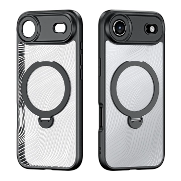 Etui do iPhone 17 Air Dux Ducis Aimo Mag Pierścień Podstawka Czarne