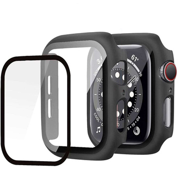 Defense360 Glass Case Set for Apple Watch 7 45mm Black