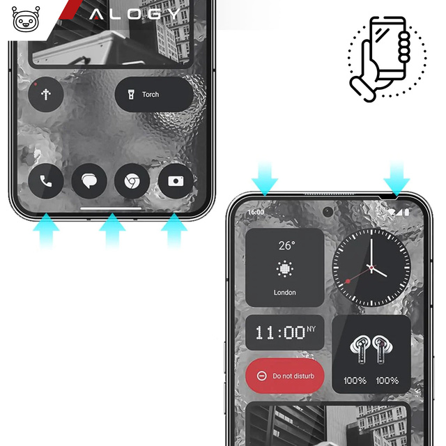 2x 9H tvrzené sklo pro Nothing Phone 2 Alogy PRO Screen Protector