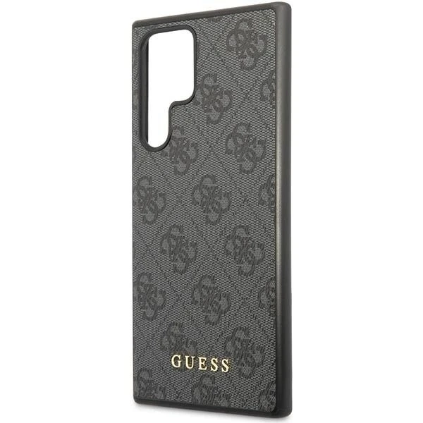 Etui Guess GUHCS23LG4GFGR für Samsung Galaxy S23 Ultra S918 szary/grey hardcase 4G Metal Gold Logo