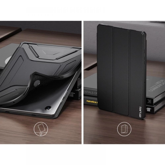 INFILAND RUGGED FOLIO GALAXY TAB A8 10,5 X200 / X205 ČIERNA